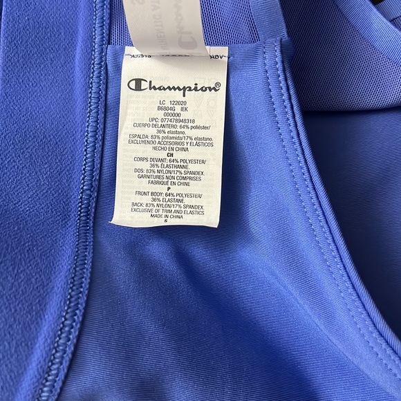 🆕CHAMPION Blue Racerback Sports Bra - Size: S - Picture 7 of 8